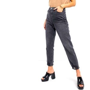 Topshop high waisted black mom jeans size 26